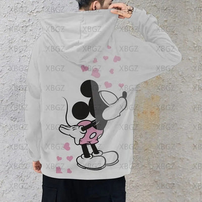 Sweat Couple Mickey Minnie Blanc