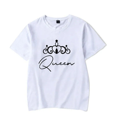 T Shirt Couple King Queen Moderne