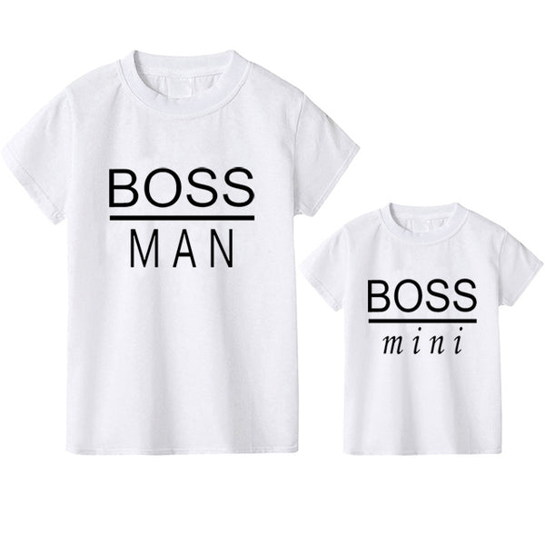T Shirt Père Fils Boss Mini