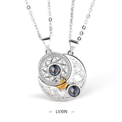 Collier Couple Lune Soleil