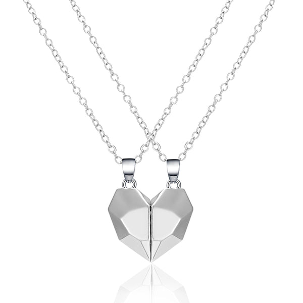 Collier Couple Coeur Monochrome