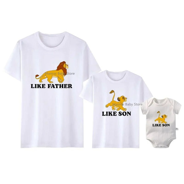 T Shirt Père Fils Roi Lion