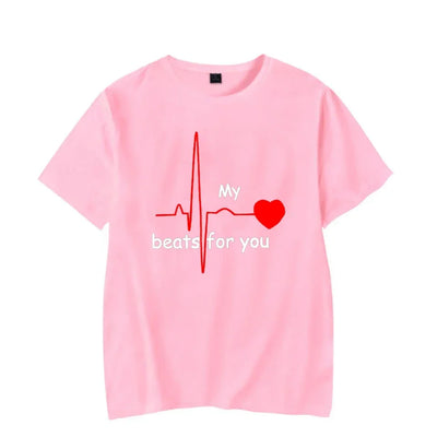 T Shirt Couple Battement de Coeur