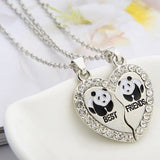 Collier Meilleure Amie Coeur Panda