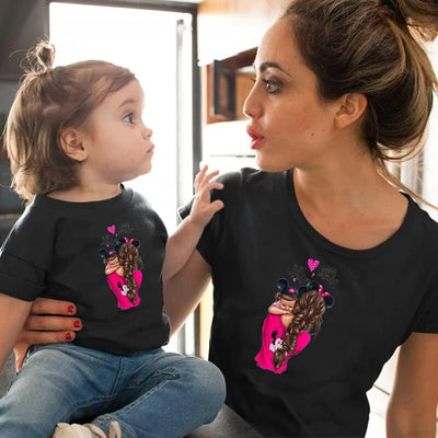 T Shirt Mère Fille Disney Mickey
