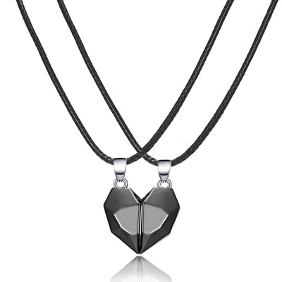 Collier Couple Coeur Monochrome