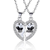 Collier Meilleure Amie Coeur Panda