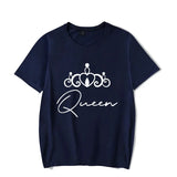 T Shirt Couple King Queen Moderne