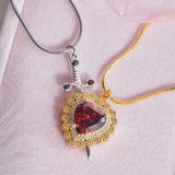 Collier Couple Coeur Épée