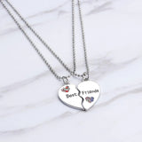 Collier Meilleure Amie Coeur Pierres