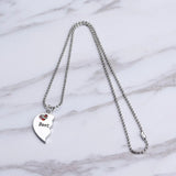 Collier Meilleure Amie Coeur Pierres