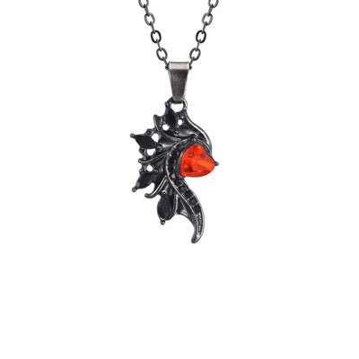Collier Couple Coeur Rouge