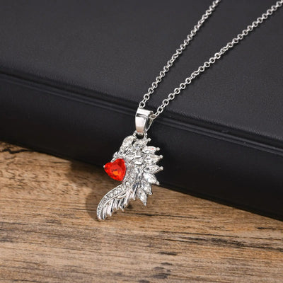 Collier Couple Coeur Rouge