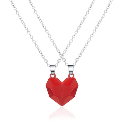 Collier Couple Coeur Monochrome