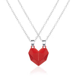 Collier Couple Coeur Monochrome