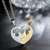 Collier Couple Quatre Coeurs