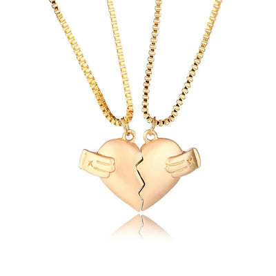 Collier Couple Mains Coeur 
