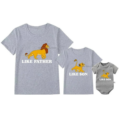 T Shirt Père Fils Roi Lion