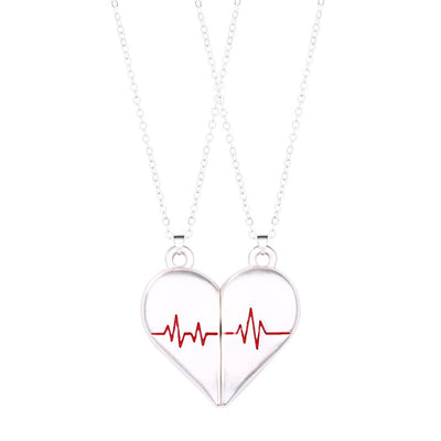 Collier Couple Battement de Coeur