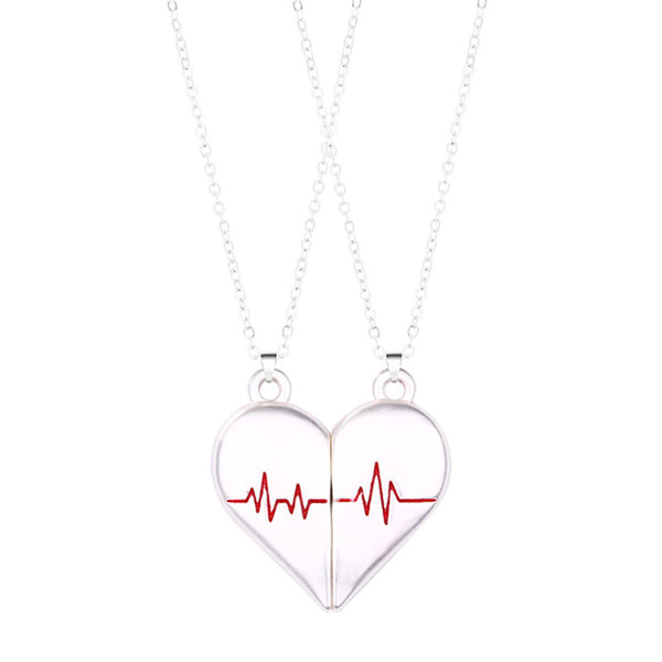 Collier Couple Battement de Coeur