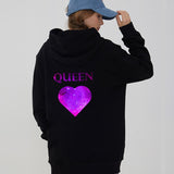 Sweat Couple Roi Piques Reine Coeurs