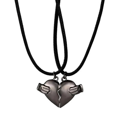 Collier Couple Mains Coeur 