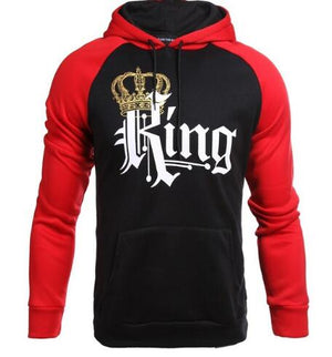 Sweat Couple Queen King Manches Rouges