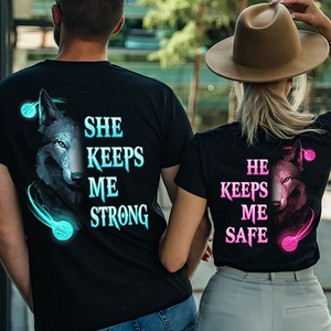 Tee Shirt Couple Loup