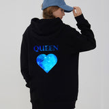 Sweat Couple Roi Piques Reine Coeurs