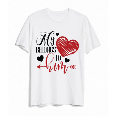 T Shirt Couple Grand Coeur