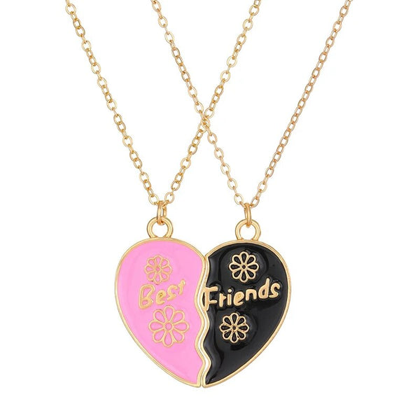 Collier Meilleure Amie Rose Noir