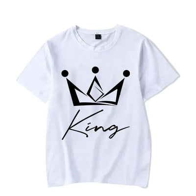 T Shirt Couple King Queen Moderne