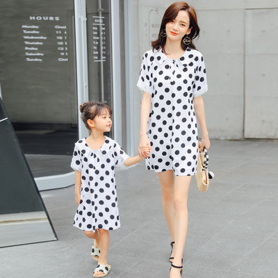 Robe à Pois Mere Fille identiques