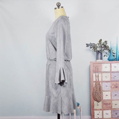 Ensemble Robe Mere Fille Gris de côté