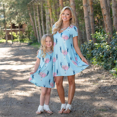 Robe Assortie Maman et Fille Courte