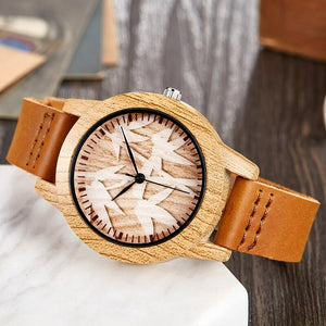 Montre Couple Motif Nature