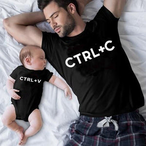 Tee Shirt Père et Fils Copier Coller