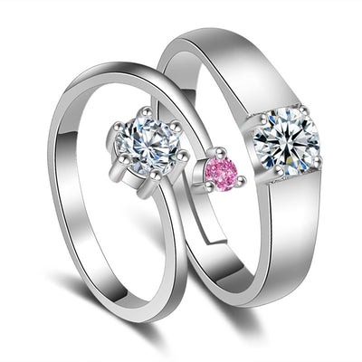 Bague Couple Pierre Rose