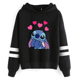 Sweat Meilleure Amie Stitch Coeurs Roses