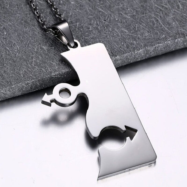 Collier Couple Enlacé Homme Femme