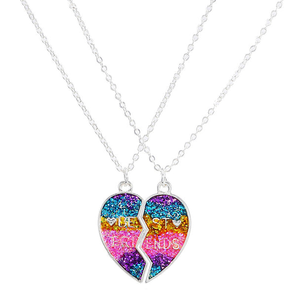 Collier Meilleures Amies Coeur Multicolore