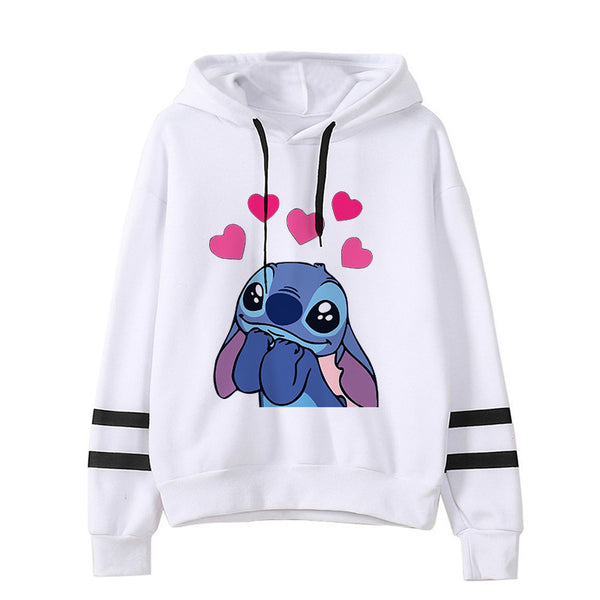 Sweat Meilleure Amie Stitch Coeurs Roses