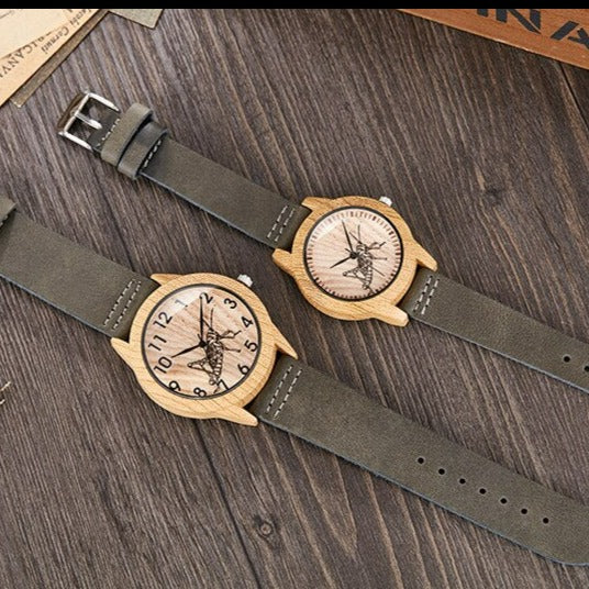 Montre Couple Bracelet Cuir