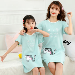 Pyjama Mère Fille Chat