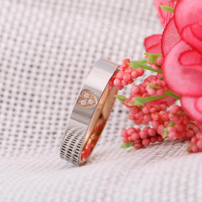 Anneau Couple Acier Femme