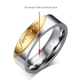 Bague Couple Avec Gravure Perso Homme