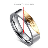 Bague Couple Avec Gravure Perso Femme