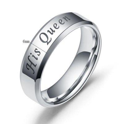 Bague Couple Her King His Queen Dimensions