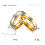 Bague Couple Tungstene Dimensions - MatchingMood