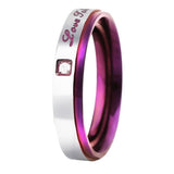 Bague Couple Violette Zirconium